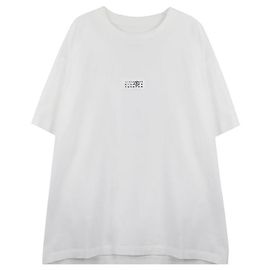 Maison Martin Margiela Kurzarm-T-Shirt mit numerischem Logo Weiß