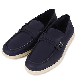 Salvatore Ferragamo Mocassini da uomo Gancini Ornamento DRAME BLU Blu