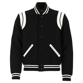 Saint Laurent Wool Teddy Jacket Black
