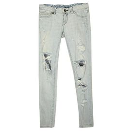 Armani Exchange White Stud Denim Pants White