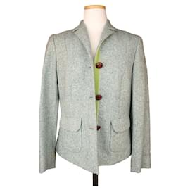 Escada Green Wool Silk Jacket Green