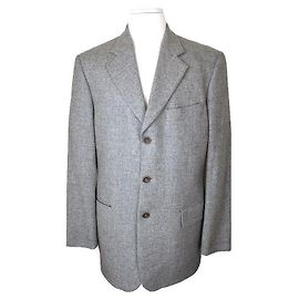 Bally Gray Wool Men's Jacket Brown