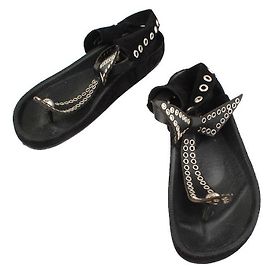 Isabel Marant Black Punched Stud Mules Black