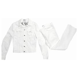 Dior Alex Foxston Denim Setup Top and Bottom White