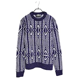 Dior Diamant Jacquard Strick Blau