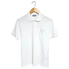 Dior Polo mit kurzen Ärmeln und CD-Logo Weiß