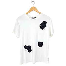 Louis Vuitton T-Shirt mit Logo-Patch und kurzen Ärmeln Weiß