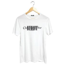 Dior New Wave Kurzarm-T-Shirt Weiß