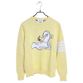 Thom Browne Milano Stitch Surf-Strick Gelb