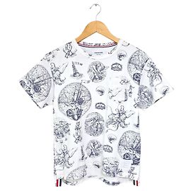 Thom Browne Nautical Short Sleeve T-Shirt White