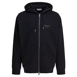 Givenchy Jaqueta com capuz zíper estampada Preto