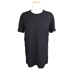 Dolce & Gabbana Schwarzes Satin-Applikation T-Shirt Schwarz