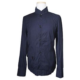 Prada Standing Collar Navy Jacket Blue