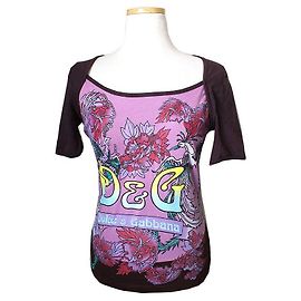 Dolce & Gabbana T-shirt Psychedélique Marron Marron