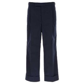 Thom Browne Cuff RWB Trimming Typewriter Closed Pants Blue