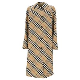 Burberry Abrigo largo de gabardina reversible Castaño