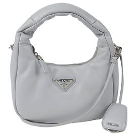 Prada Bolsa de ombro tote acolchoada macia Azul