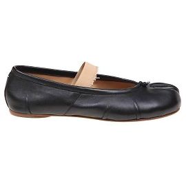 Maison Martin Margiela Bailarina con banda elástica Tabi Negro