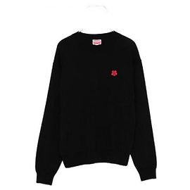 Kenzo Malha de lã com patch floral Preto