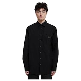 Prada Camicia di cotone Nero