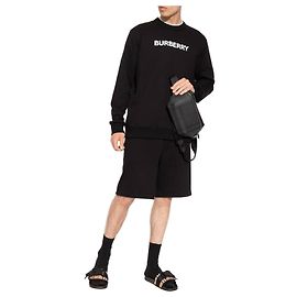 Burberry Baumwoll-Sweatshirt mit Logo-Print Schwarz