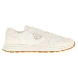 Prada Tênis de camurça e Re-Nylon Branco
