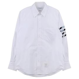 Thom Browne Camisa de algodón Blanco