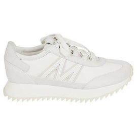 Moncler Baskets en Nubuck Suédé Blanc