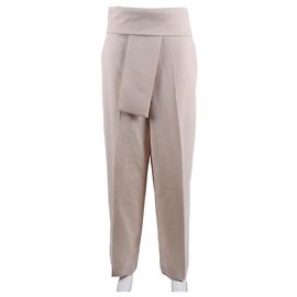 Lanvin Hose aus Wolle Elfenbein Weiß