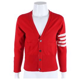 Cashmere-Cardigan von Thom Browne Rot