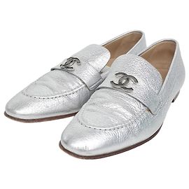Mocasines Chanel Plata