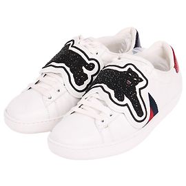 Gucci Sneakers da donna con patch Tigre Nero Nero
