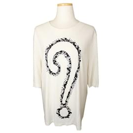 Moschino Ivory Schwarzes Perlenoberteil Weiß