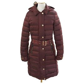 Burberry Ashmoore Long Padded Jacket Burgundy Red