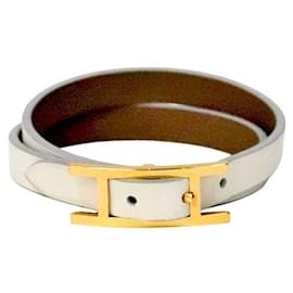 Hermès Pulseira Bihapi de dupla alça Marrom