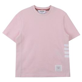 Thom Browne T-shirt Bar Piqué Classique Rose