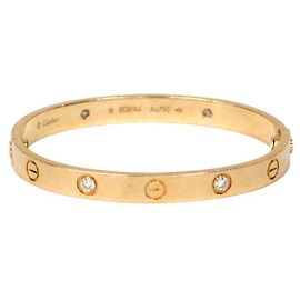 Cartier Pulseira de Amor Clássica em Ouro Rosa e Diamantes Rosa