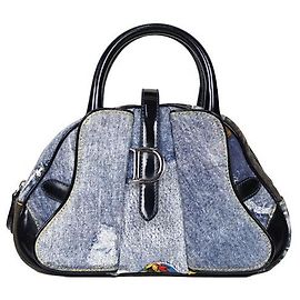 Dior Bolso de mano de denim Multicolor