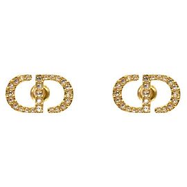 Dior Pendientes CD Pequeños de Oro Dorado