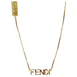 Fendi Colar de ouro com letras Dourado