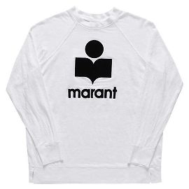 Isabel Marant KIEFFER Langarm-T-Shirt Weiß