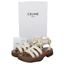 Céline Clear Triope Sandals Size Brown