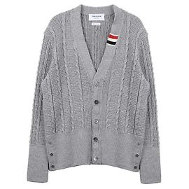 Thom Browne Kabelstrick-Cardigan Braun
