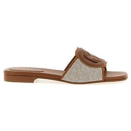 Gucci Interlocking Slide Sandals Brown