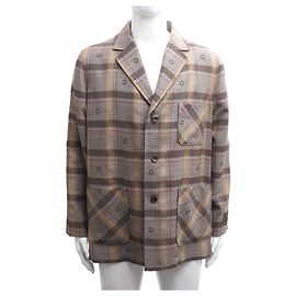 Gucci Logo Wool Men's Check Jacket Multiple colors