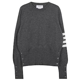 Thom Browne Bar Strickpullover Braun