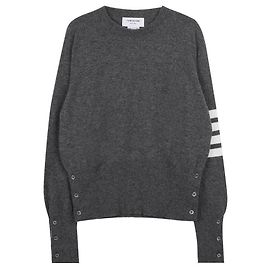 Thom Browne Bar Knit Sweater Brown