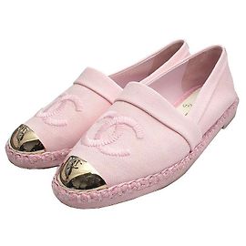 Chanel Light Pink Captoe Espadrille Pink