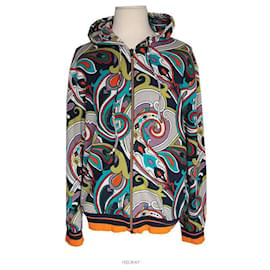 Etro Giacca con cappuccio e zip multicolore Multicolore