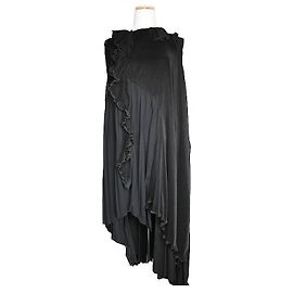 Balenciaga Robe Maxi Plissée Noire Noir